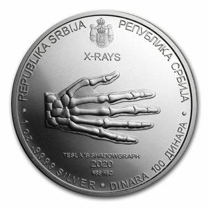 Serbia / Silver Ounce 2020 Nikola Tesla - reverse photo