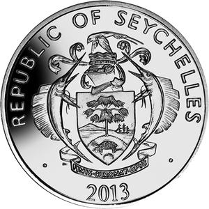 Seychelles / Five Rupees 2013 Pope Francis - obverse photo