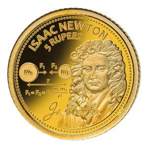 Seychelles / Gold Half Gram 2018 Sir Isaac Newton - reverse photo