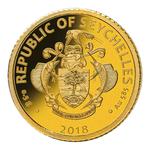 Gold Half Gram 2018 Sir Isaac Newton: Photo Sir Isaac Newton 2018 5 Rupees Gold Proof Coin / thumbnail
