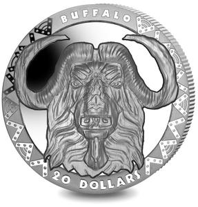 Sierra Leone / Silver Two Ounces 2019 Big Five - Buffalo - reverse photo