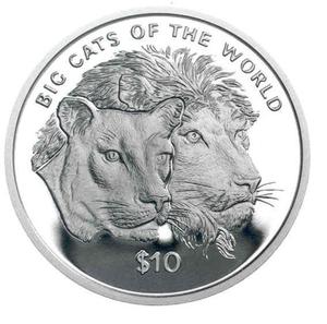 Sierra Leone / Ten Leones 2001 Big Cats - Lion - reverse photo