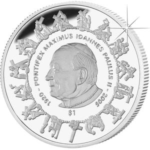 Sierra Leone / One Leone 2005 Pope John Paul II - reverse photo