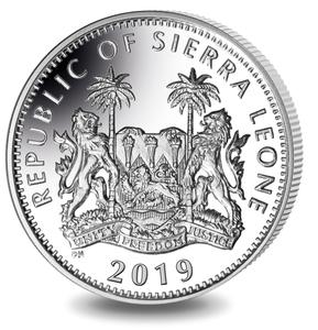 Sierra Leone / Silver Two Ounces 2019 Big Five - Rhinoceros - obverse photo