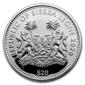 Sierra Leone / Silver Two Ounces 2020 Tiger - obverse photo