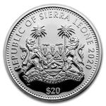 Silver Two Ounces 2020 Tiger: Photo Coin, Sierra Leone, Silver Two Ounces 2020 Tiger / thumbnail