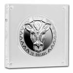 Silver Two Ounces 2022 Giraffe: Photo 2022 Sierra Leone 2 oz Silver $20 High Relief Wild Five: Giraffe / thumbnail