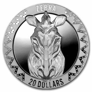 Sierra Leone / Silver Two Ounces 2022 Zebra - reverse photo