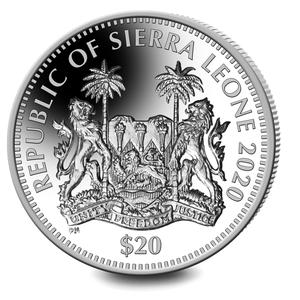 Sierra Leone / Silver Two Ounces 2020 Big Cats - Lion - obverse photo