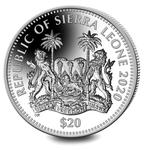 Silver Two Ounces 2020 Big Cats - Lion: Photo Coin, Sierra Leone, Silver Two Ounces 2020 Big Cats - Lion / thumbnail