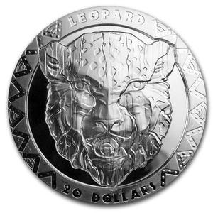 Sierra Leone / Silver Two Ounces 2019 Leopard - reverse photo