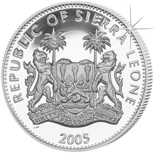 Sierra Leone / One Leone 2005 Pope John Paul II - obverse photo