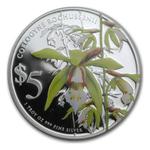 Silver Ounce 2014 Native Orchids of Singapore - Coelogyne Rochussenii: Photo Coin, Singapore, Silver Ounce 2014 Native Orchids of Singapore - Coelogyne Rochussenii / thumbnail