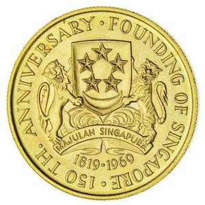Singapore / One Hundred and Fifty Dollars 1969 Founding of Singapore - obverse photo