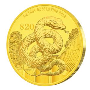 Singapore / Gold Quarter Ounce 2025 Year of the Snake - reverse photo