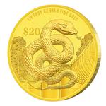 Gold Quarter Ounce 2025 Year of the Snake: Photo Coin, Singapore, Gold Quarter Ounce 2025 Year of the Snake / thumbnail