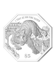 Singapore / Silver Ounce 2022 Year of the Tiger - reverse photo