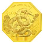 Gold Ounce 2025 Year of the Snake: Photo Coin, Singapore, Gold Ounce 2025 Year of the Snake / thumbnail