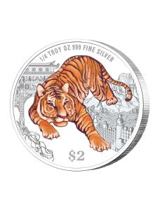 Singapore / Silver Quarter Ounce 2022 Year of the Tiger - reverse photo