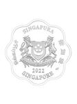 Silver Ounce 2022 Year of the Tiger, Coloured: Photo Coin, Singapore, Silver Ounce 2022 Year of the Tiger, Coloured / thumbnail