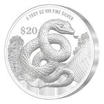 Silver Five Ounces 2025 Year of the Snake: Photo Coin, Singapore, Silver Five Ounces 2025 Year of the Snake / thumbnail