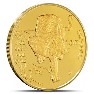 Singapore / Gold Ounce 1986 Year of the Tiger - reverse photo