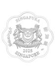 Silver Ounce 2025 Year of the Snake, Coloured: Photo Coin, Singapore, Silver Ounce 2025 Year of the Snake / thumbnail