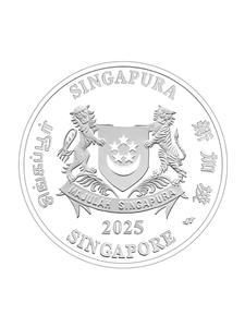 Singapore / Silver Five Ounces 2025 Year of the Snake - obverse photo