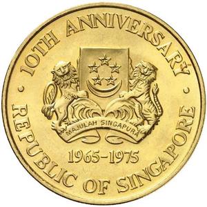 Singapore / Gold Ounce 1975 Anniversary of Independence - obverse photo
