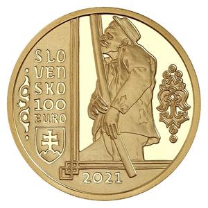 Slovakia / One Hundred Euro 2021 Fujara - reverse photo