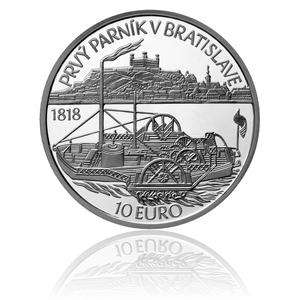 Slovakia / Ten Euro 2018 First Steamship on the Danube - reverse photo