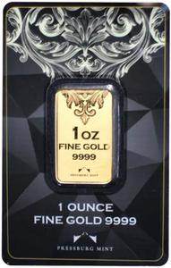 Slovakia / Gold Ounce Bar - Pressburg Mint - reverse photo