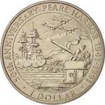 Solomon Islands / One Dollar 1991 Pearl Harbour - reverse photo