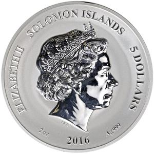 Solomon Islands / Silver Two Ounces 2016 Mermaid - obverse photo