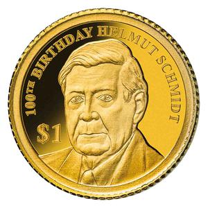 Solomon Islands / Gold Half Gram 2018 Helmut Schmidt - reverse photo