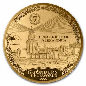 Solomon Islands / Gold Hundredth-Ounce 2023 Lighthouse of Alexandria - reverse photo