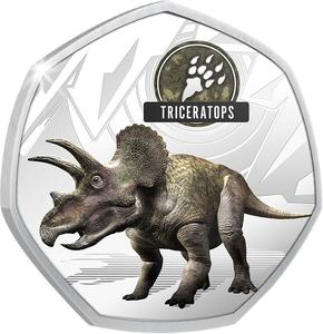 Solomon Islands / Fifty Cents 2021 Age of Dinosaurs - Triceratops - reverse photo