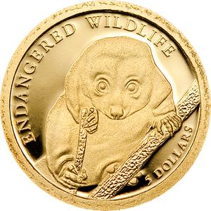 Solomon Islands / Gold Half Gram 2010 Common Spotted Cuscus - reverse photo