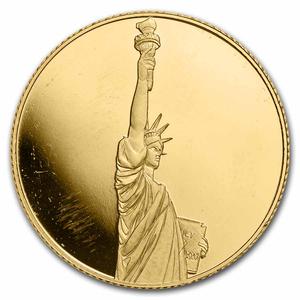 Solomon Islands / Gold Quarter Ounce 2016 Lady Liberty - reverse photo