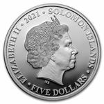 Silver Ounce 2021 Age of Dinosaurs: Photo Coin, Solomon Islands, Silver Ounce 2021 Age of Dinosaurs / thumbnail