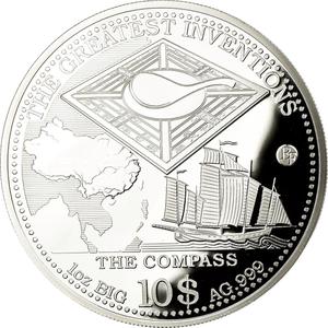 Solomon Islands / One Ounce Silver 2014 The Compass - reverse photo