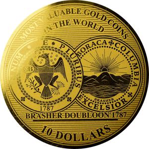 Solomon Islands / Ten Dollars Gold 2017 Brasher Dubloon - reverse photo