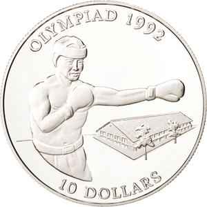 Solomon Islands / Ten Dollars 1992 Boxing - reverse photo