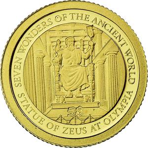 Solomon Islands / Five Dollars Gold 2011 Statue of Zeus - obverse photo