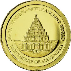 Solomon Islands / Five Dollars Gold 2011 Lighthouse of Alexandria - obverse photo