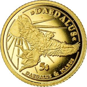Solomon Islands / Five Dollars Gold 2008 Daedalus - reverse photo