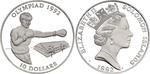 Silver Ounce 1992 Olympic Games - Boxing: Photo Coin, Solomon Islands, Silver Ounce 1992 Olympic Games - Boxing / thumbnail