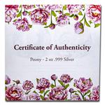 Silver Two Ounces 2025 Peony Flower: Photo Coin, Solomon Islands, Silver Two Ounces 2025 Peony Flower / thumbnail
