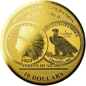 Solomon Islands / Ten Dollars Gold 2017 Indian Head - reverse photo