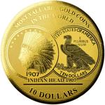Ten Dollars Gold 2017 Indian Head: Photo Coin, Solomon Islands, Ten Dollars Gold 2017 Indian Head / thumbnail